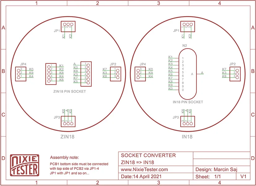 zin18-to-in18-nixie-tube-converter-schematic ZIN18 to IN18 Nixie Tube Converter Schematic