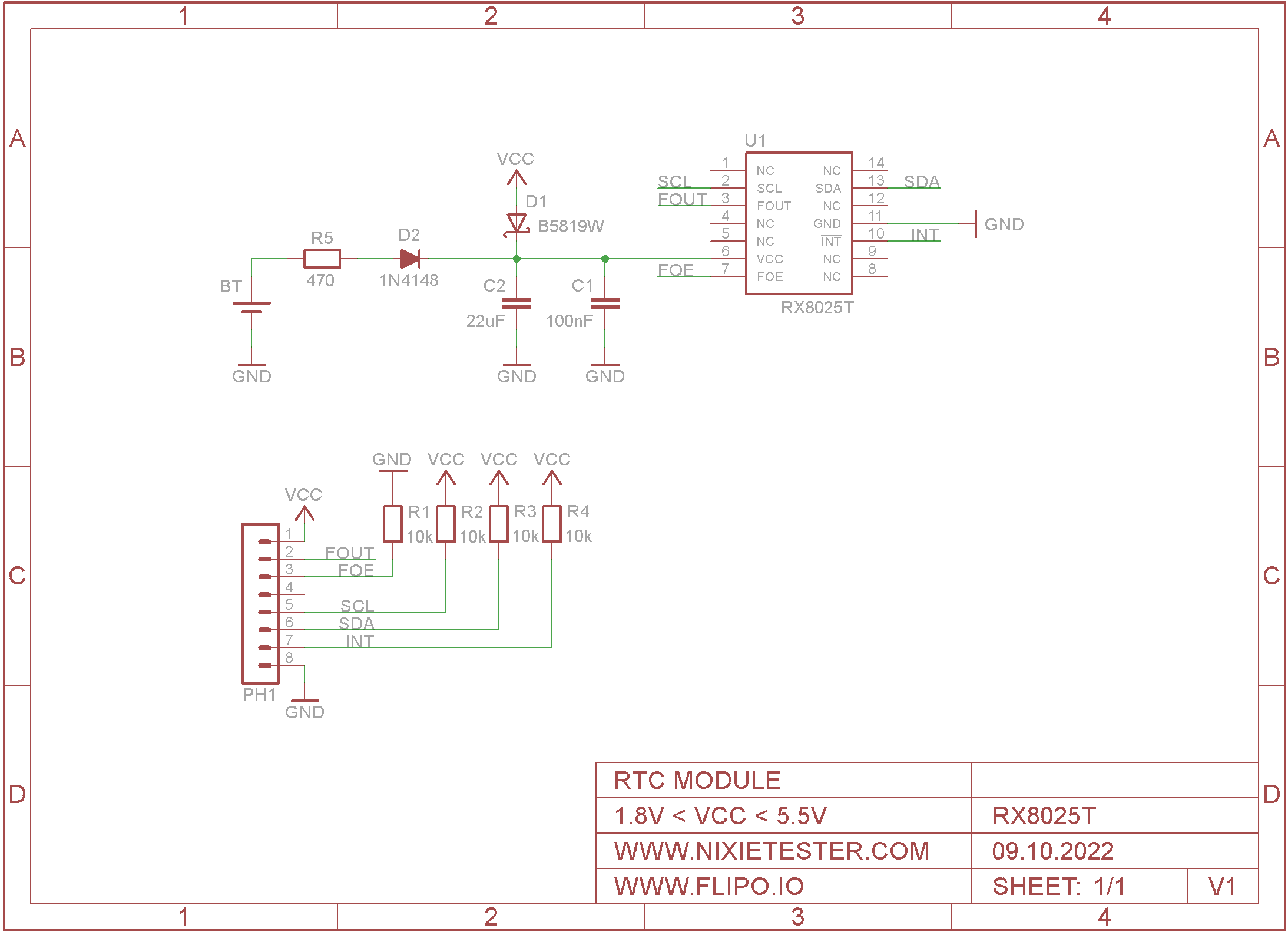 Real Time Clock RTC RX8025T