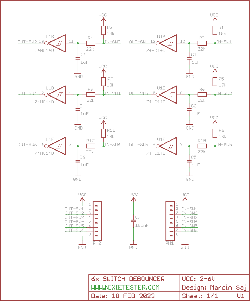 Switch Debouncer Schematic