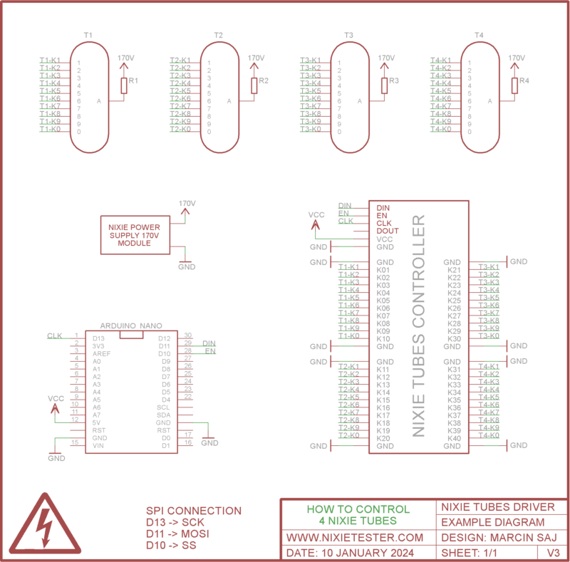 Nixie Tube Driver V3 – Nixie Tester